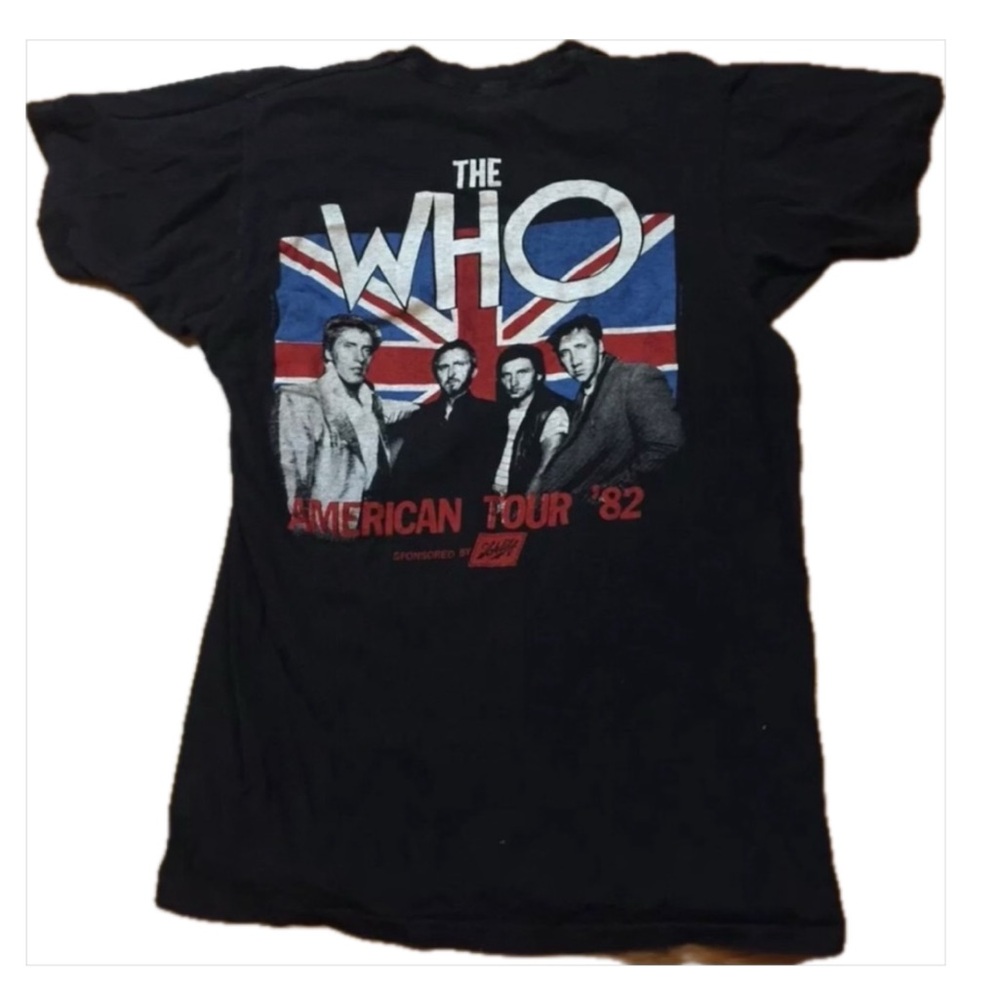 “The Who American Tour ‘82” Single Stitch Concert Tee;Punk Rock Vintage Band Tee